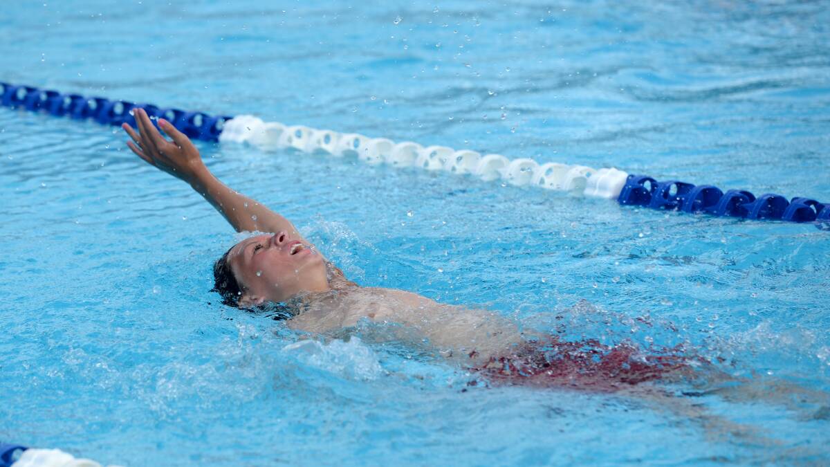 Ryan Bell competes in the U14 Backstroke.

Picture: JIM ALDERSEY