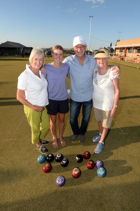 Joan and Tayla Vlaeminck with Kevin Barry and Barbara Robertson.

Picture: JIM ALDERSEY