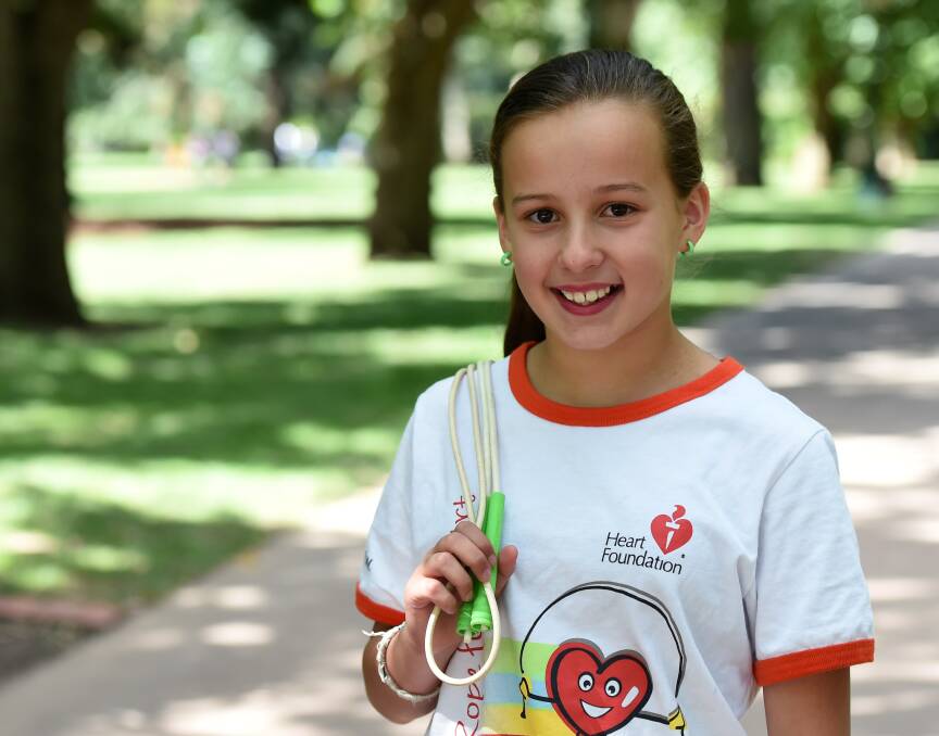 Aim: Zara Smith wants to raise $20,000 for the Heart Foundation. Picture: JODIE DONNELLAN