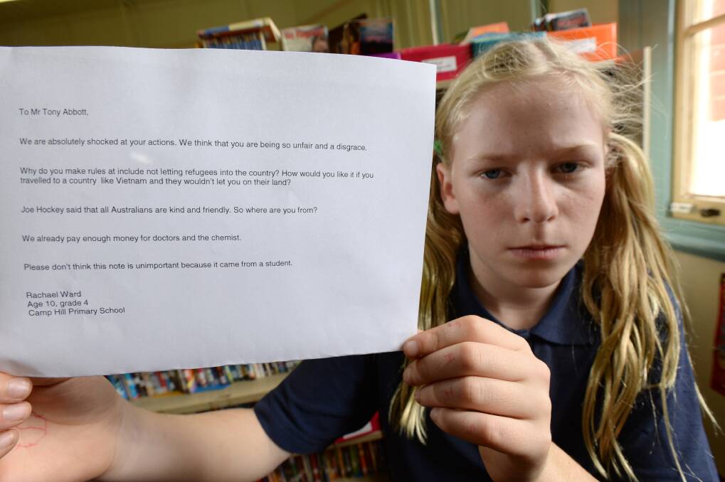 CONCERNED: Rachael Hamilton with her letter.