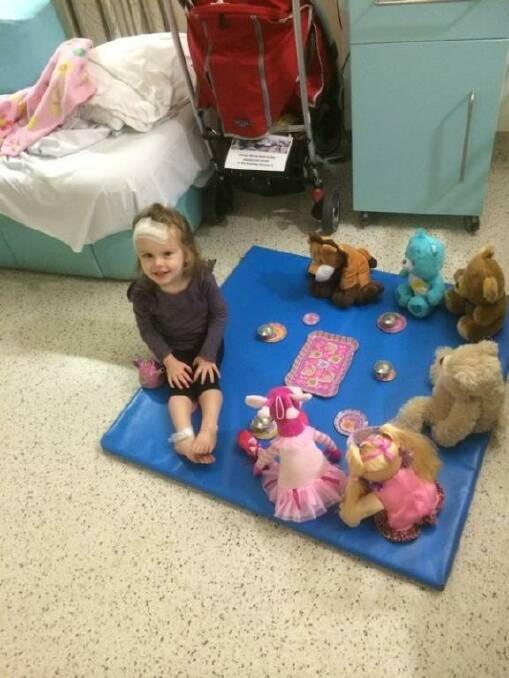 BRAVE: Georgie Manning, 2, is battling a rare cancer. Picture: CONTRIBUTED