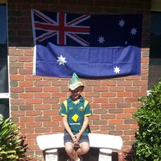 AUSSIE SPIRIT: Dylan McGregor, 10, celebrates Australia Day at his home in Eaglehawk. Picture: CONTRIBUTED