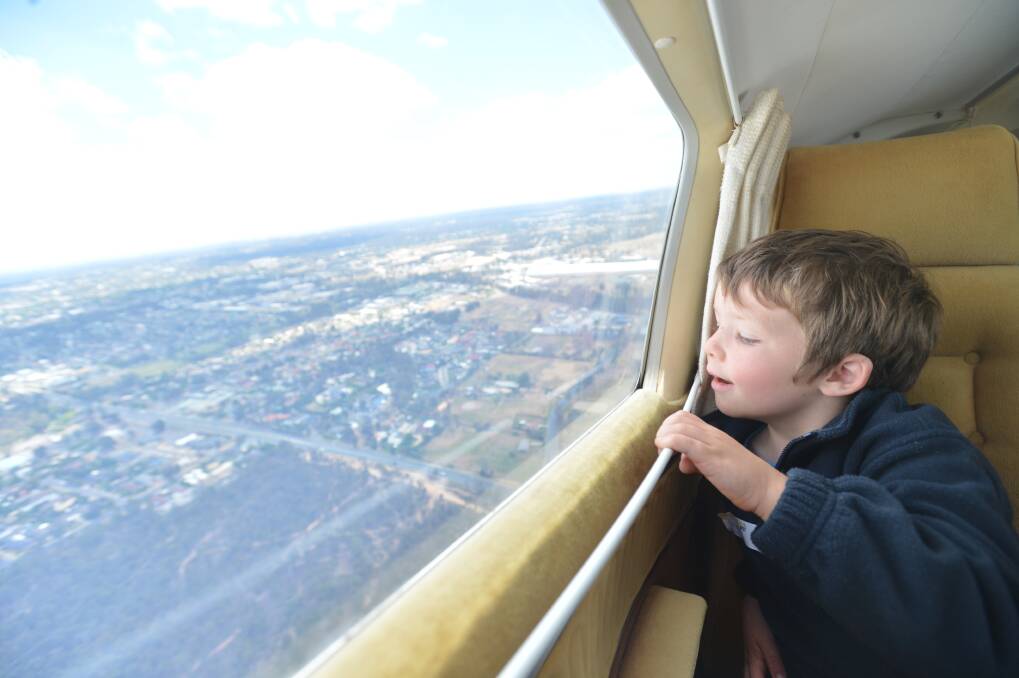 Funflight for Kids at the Bendigo Airport. Picture: JODIE DONNELLAN