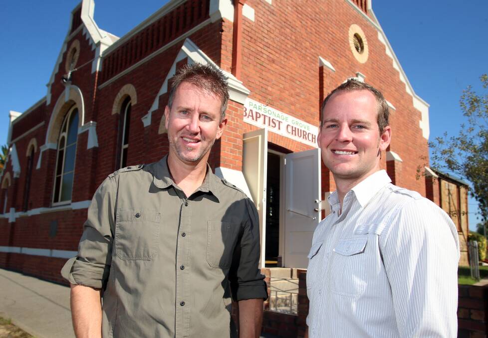 FAITH: Pastor Dave Lovell and Pastor Brock Gravener. Picture: GLENN DANIELS