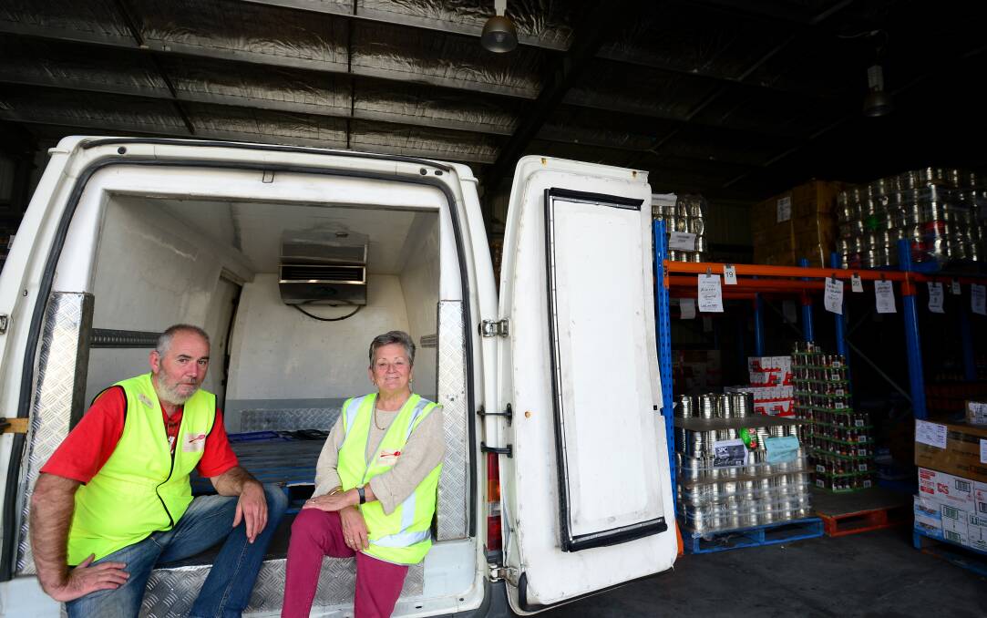 HELP WANTED: Foodshare's Ray Butler and Fay Barrett.  Picture: JODIE DONNELLAN 
