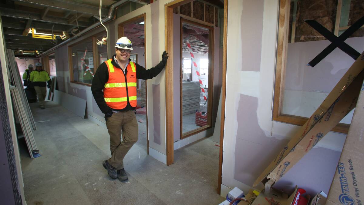 ON SITE: Angus Booth at Yarrington House where the new childcare centre is being built. Picture: PETER WEAVING