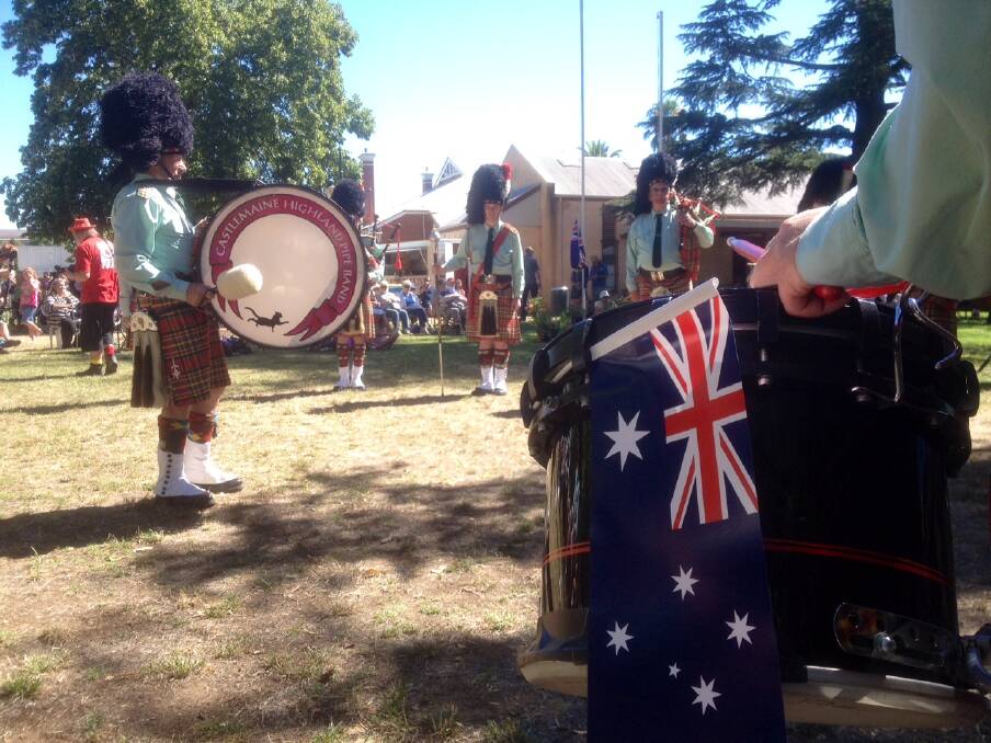 CASTLEMAINE: The Castlemaine Highland Pipe Band. Picture: BRENDAN MCCARTHY