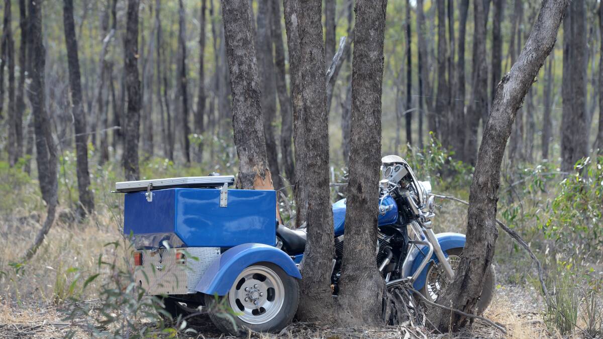 A man was killed when his Kawasaki trike ran off the road in Maryborough on Thursday morning. Picture: JIM ALDERSEY
