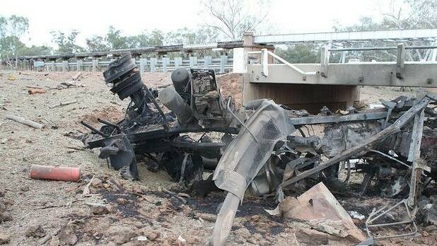 Photos of a devastating explosion in rural Queensland