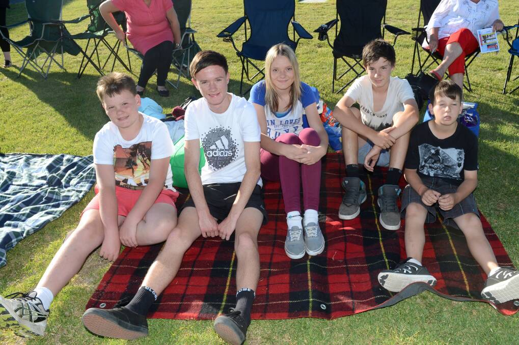 Tom, Daniel and Chloe Penno with Sam and Travis Hocking. Picture: JIM ALDERSEY