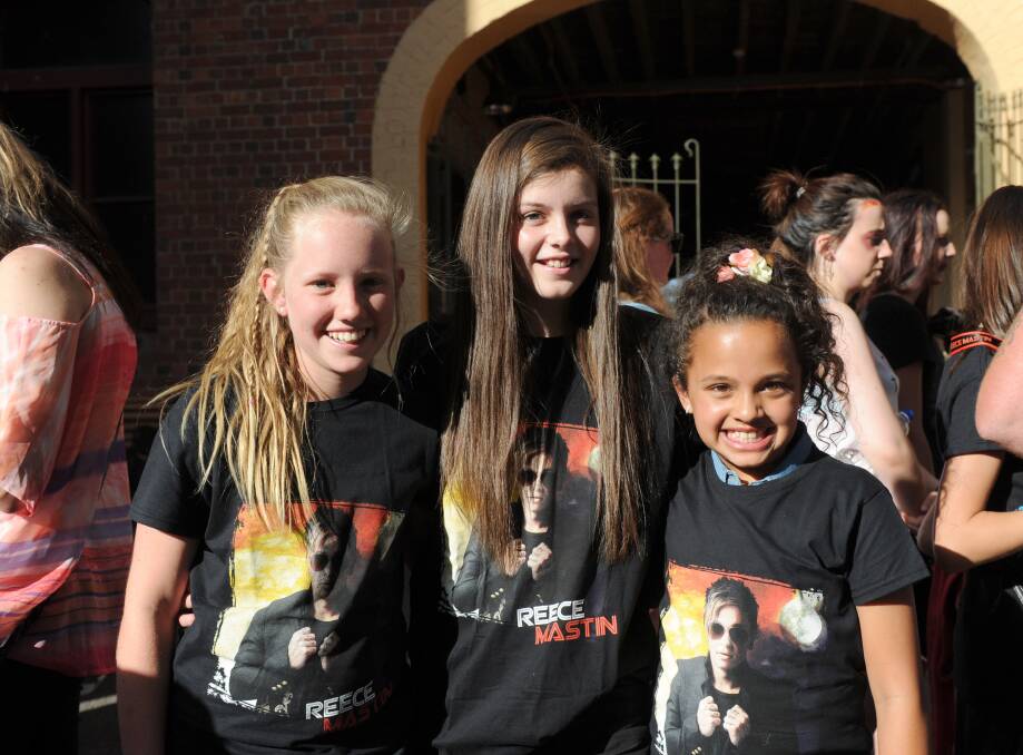 Katie Sertori, 11, Kiara Pell, 11 and Selena Bandara, 9.  Picture: JODIE DONNELLAN 