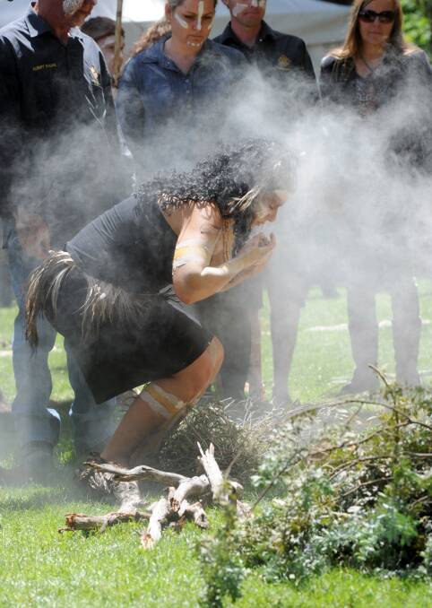 CEREMONY: The Dja Dja Wurrung people celebrated their landmark native title settlement with an ceremony in Rosalind Park.  Picture: JODIE DONNELLAN 