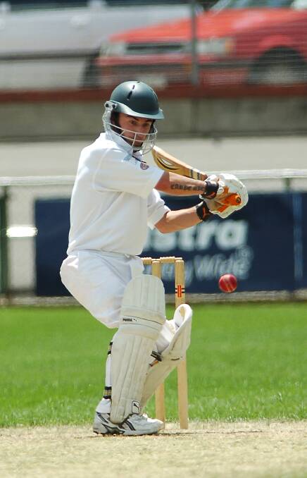 Country Week Cricket at QEO, Murray Valley Vs Gisborne.
Gisborne batter - Glenn Warner.
Pic ; LAURA SCOTT.