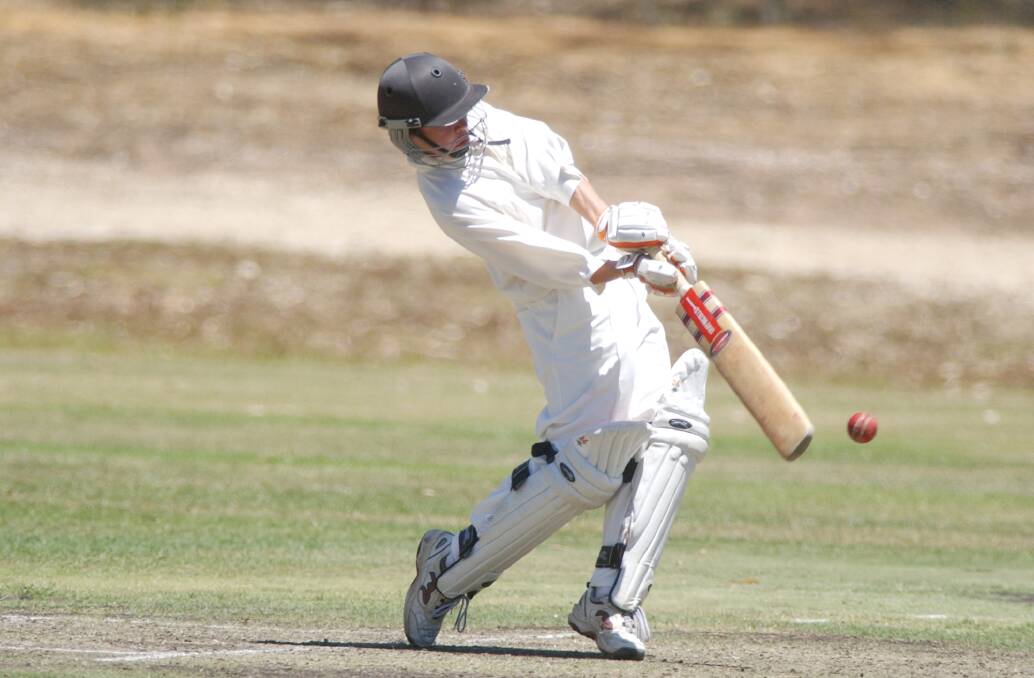 Cricket @ Bell Oval. Joe Looham of Albury batting for Melbourne. Pic Brendan McCarthy