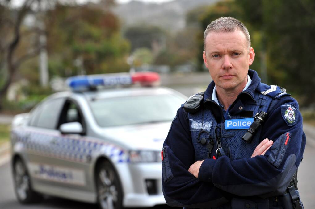 ON THE ROAD: Bendigo's Sergeant Mick McCrann is inviting people to follow his day on Facebook.