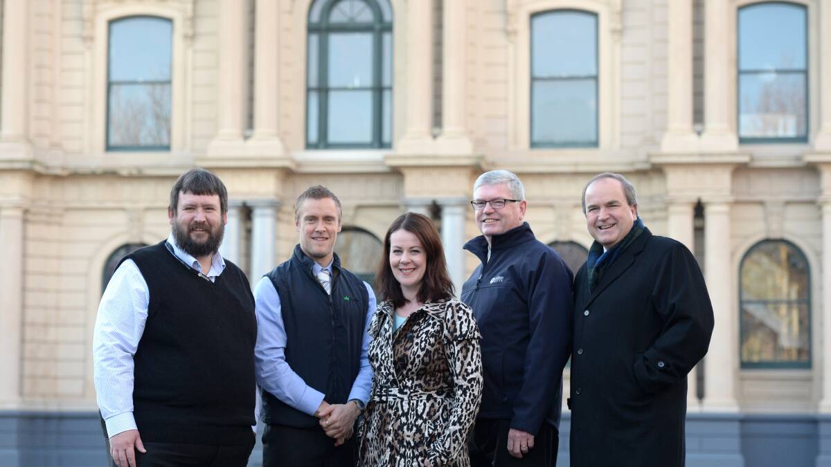 MEETING: Representatives from the City of Greater Bendigo, VicRoads, Bendigo Health and Coliban Water want to share opportunities with local businesses. Picture: JIM ALDERSEY
