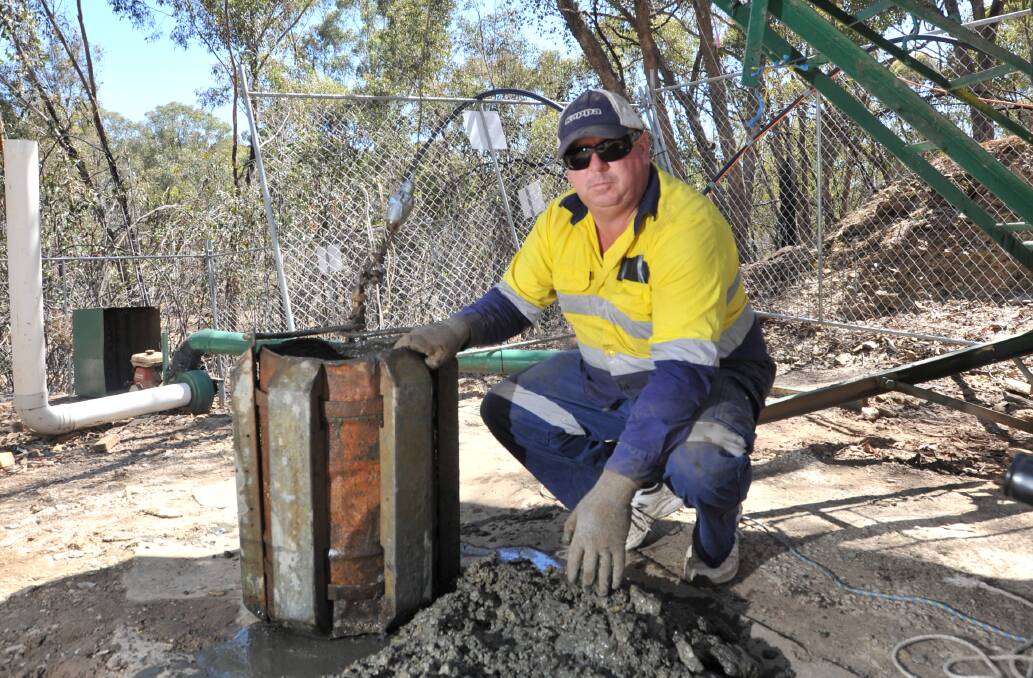HOPE: Daryl Floyd at the scene of the mine shaft in Avoca, where he continues to look for his missing brother.