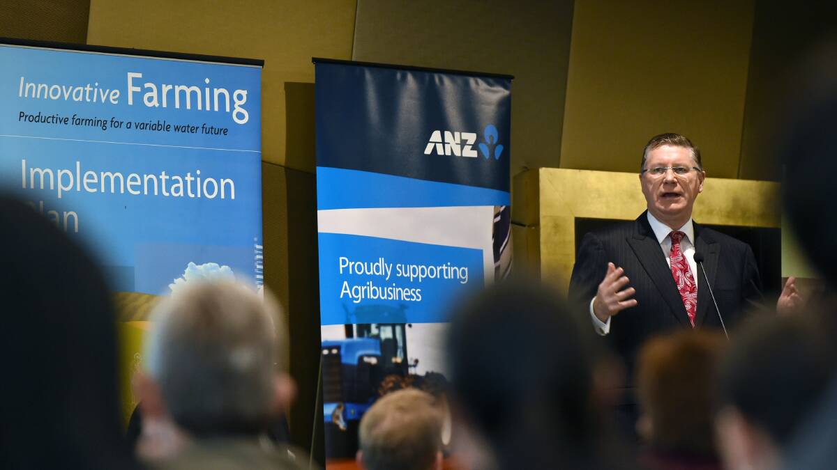BRIGHT FUTURE: Premier Denis Napthine kept the "food bowl to Asia" idea at the front of mind during an address in Bendigo. Picture: JODIE DONNELLAN