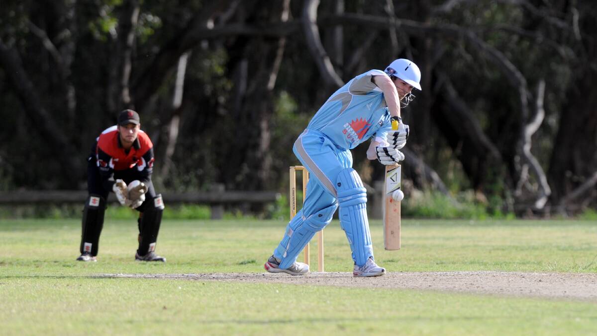 MARQUEE PLAYER: Sam Taylor batting for Strathdale-Maristians against White Hills at Bell Oval. Picture: JODIE DONNELLAN