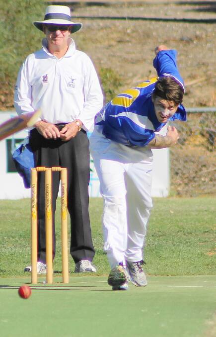 ON TARGET: Cameron Moore bowls for Golden Gully in last  season's Emu Valley division one competition. Picture: HERB LUMMIS