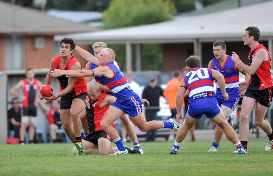 DEMONS FIRE: White Hills teamed superbly to win the Easter Saturday match on North Bendigo's turf at Superior Roofing Oval. Picture: JODIE DONNELLAN