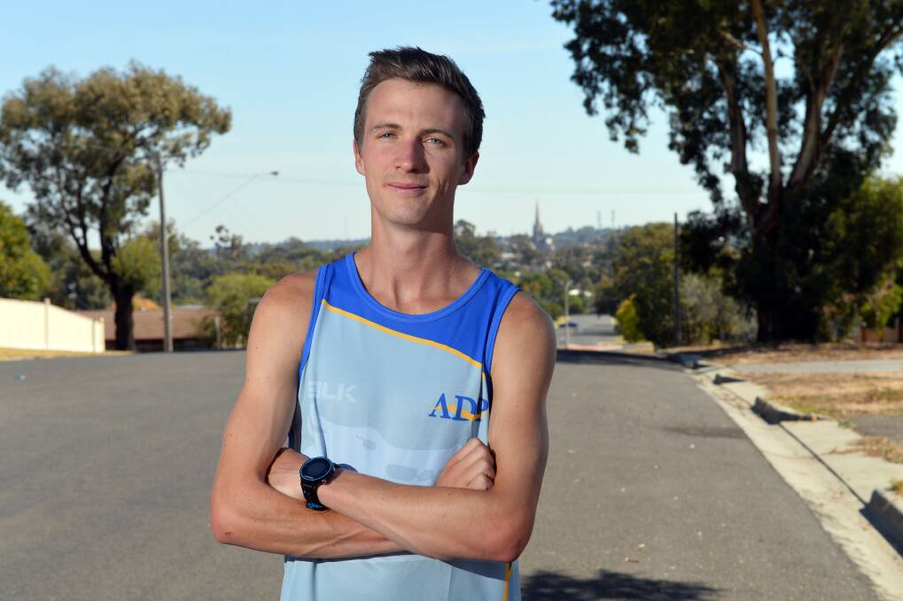 The in-form Andy Buchanan from University Athletics Club won Saturday's 6.5km duel at South Bendigo's cross-country invitation at Woodvale. Picture: BRENDAN McCARTHY