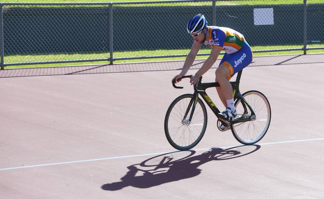 Braeden Dean rolls around the Tom Flood Sports Centre track in a Christmas Eve training session. Picture: PETER WEAVING 