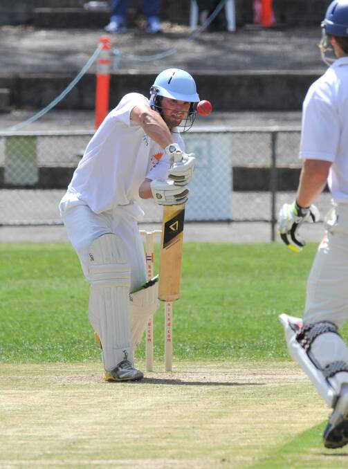 Cam Taylor batting for Strathdale-Maristians in the 2012 grand final. 