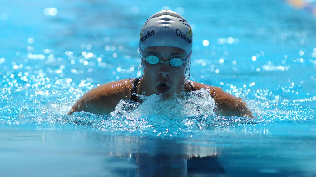 Emma Pendlebury from Gisborne Thunder swims in the 100m breast-stroke at the 2007 Central Victoria swimming championships at Bendigo Aquatic Centre. 