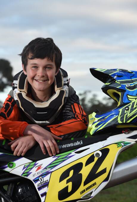 Liam revs way to a first in motocross