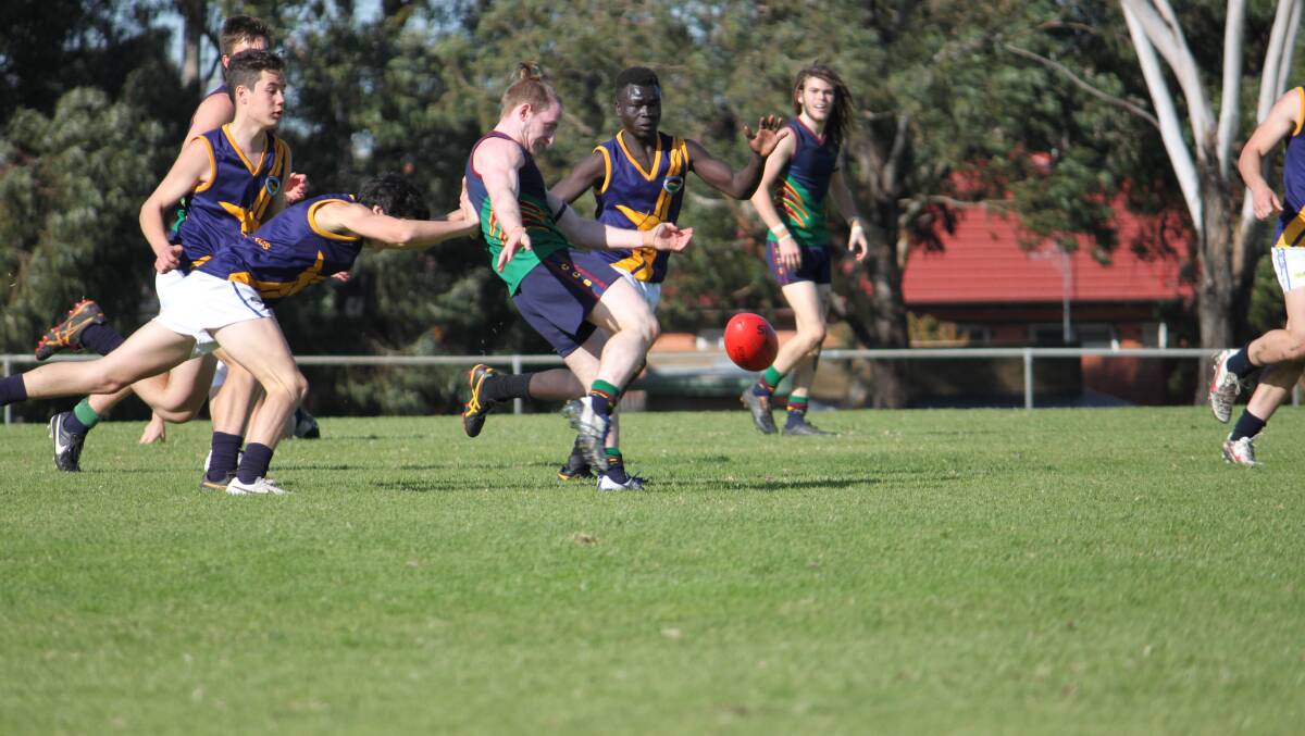 BEST AFIELD: CCB ruck-rover Dylan Morris sets up an attack against Lakeview at Altona. Picture: CONTRIBUTED 
