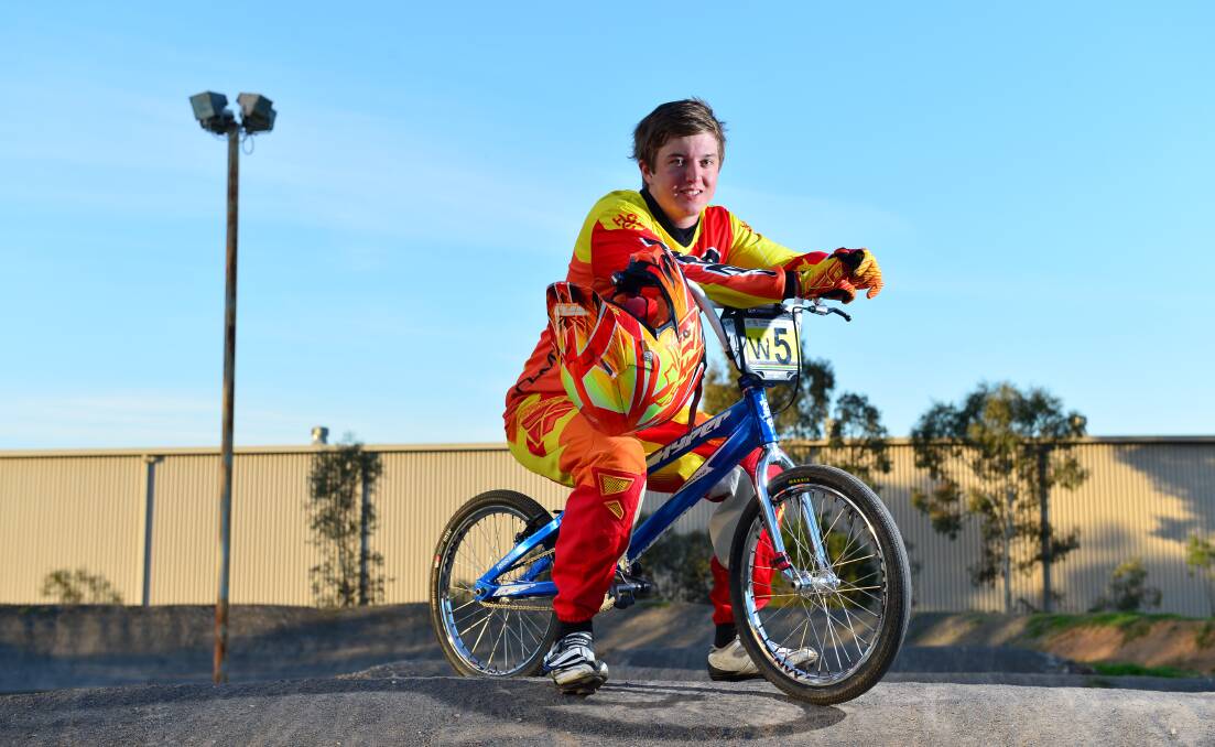 GOLDRUSH: Matt White is Australia's reigning under-16 champion in BMX racing. 