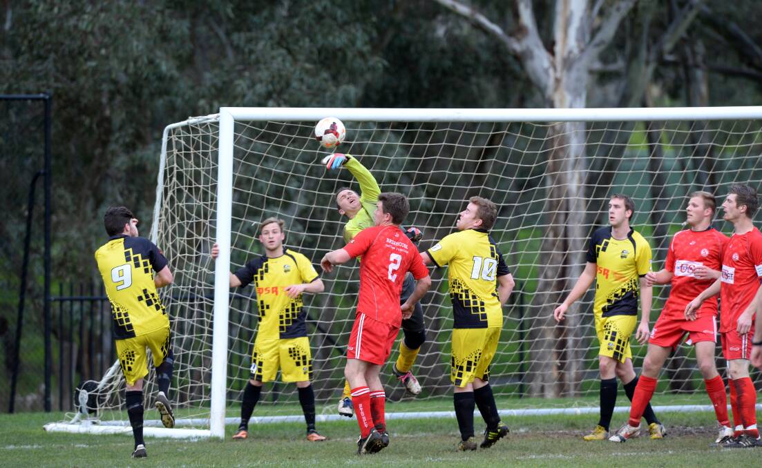 TOP CONTEST: Spring Gully and Colts United do battle. Picture: JIM ALDERSEY