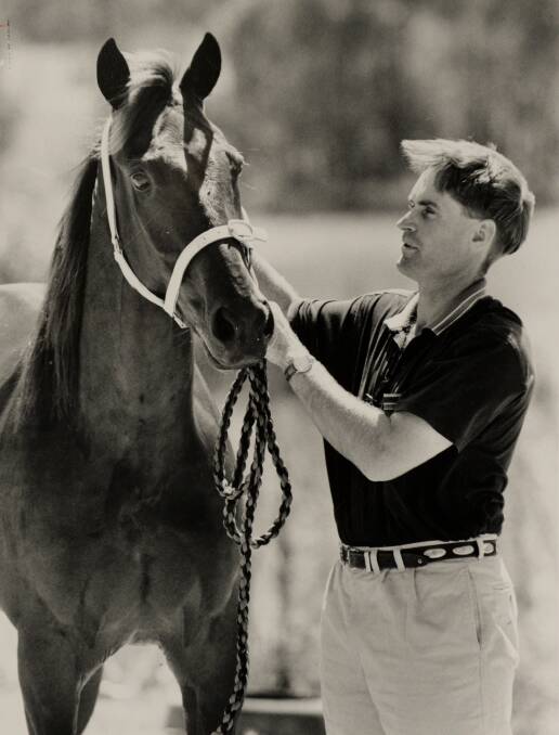 Gary Donaldson and Geelong Cup winner Fella's Ego in December, 1993. 