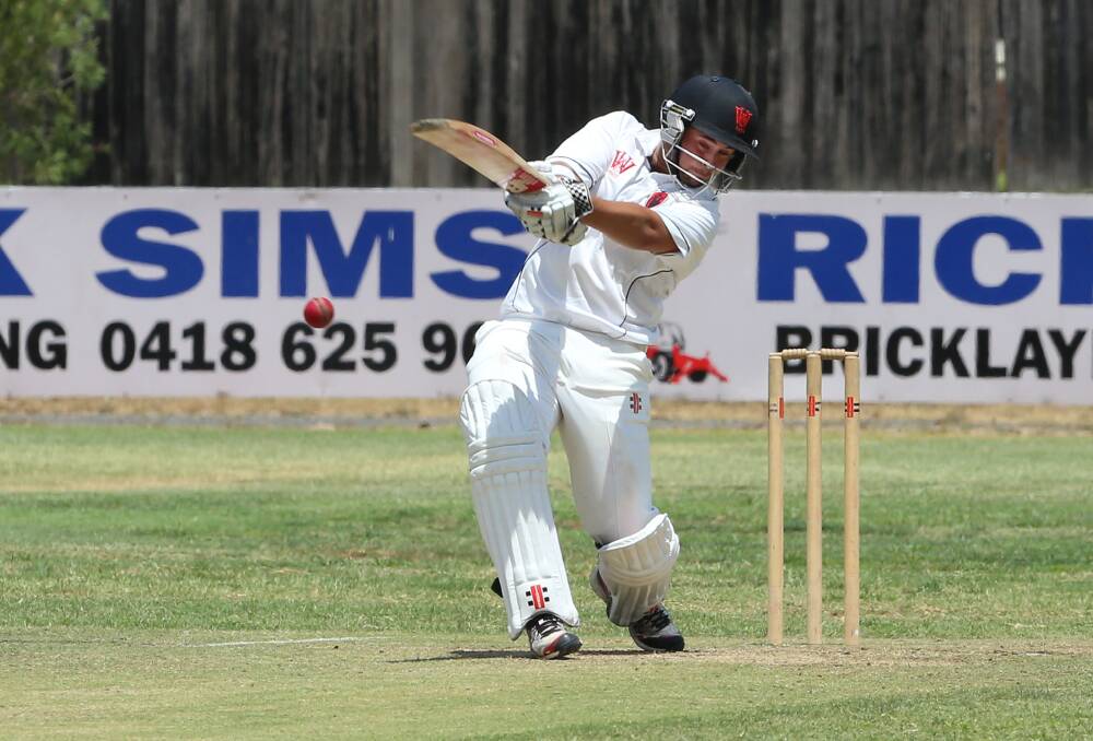 HOT SUMMER: Brayden Stepien capped a memorable 2013-14 season by winning White Hills Cricket Club's champion player, and first XI batting award. 
