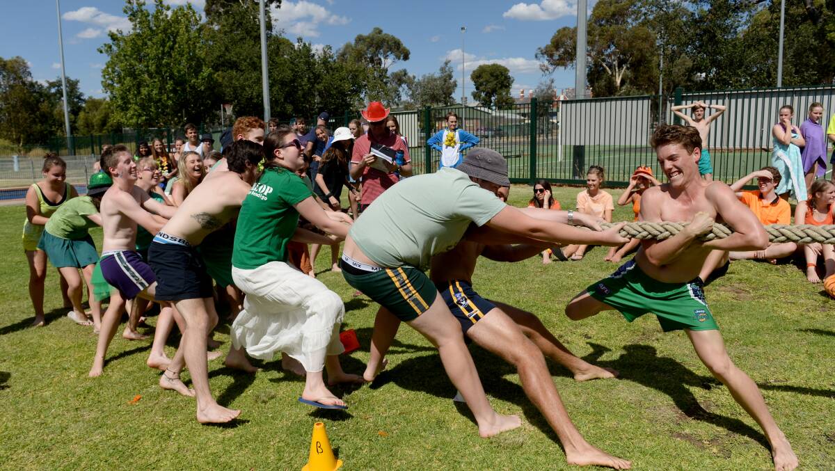 MacKillop house vies for glory in the tug-of-war showdown.  