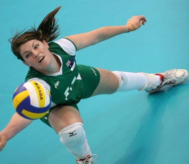 ON COURT: Eliza Karley Hynes in action for Australia. Picture: ASIAN VOLLEYBALL CONFEDERATION