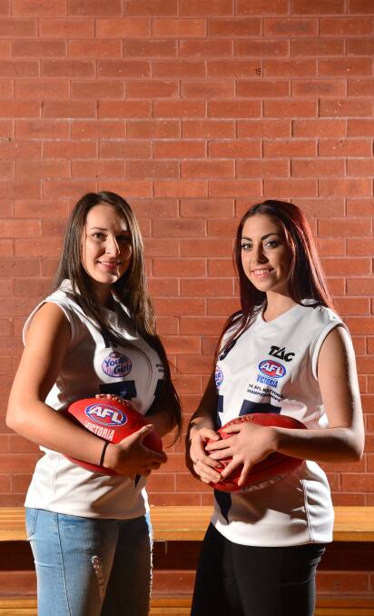 TALENT: Footballers Alana Long and Ruby Campbell will line up for Victoria Country next week. Picture: JIM ALDERSEY