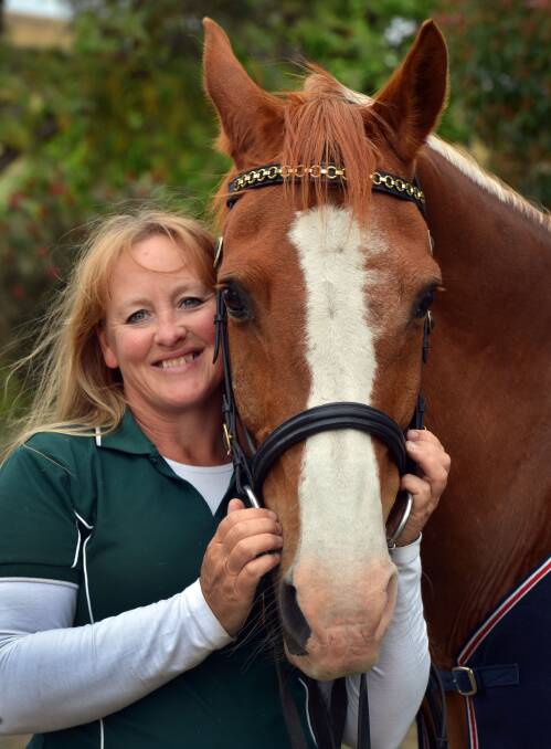 TOP TEAM: Sharon Butler and her Arabian warmblood Ricky. Picture: BRENDAN McCARTHY