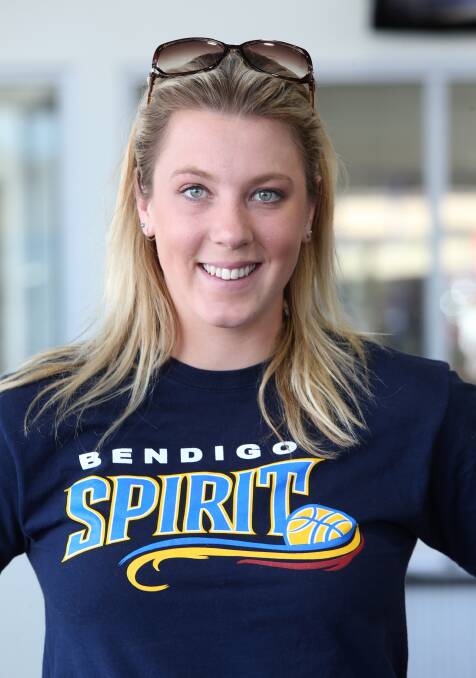 Sara Blicavs dons a Bendigo Spirit shirt