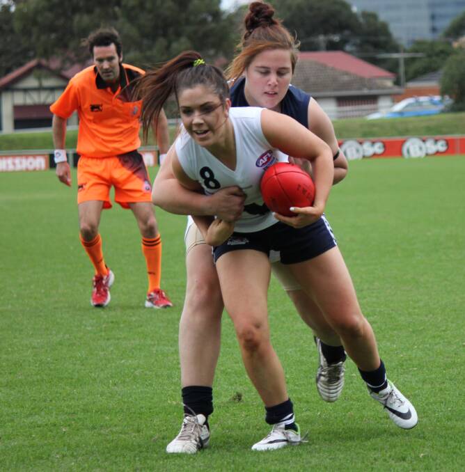 Bendigo's Grace Campbell in action for Vic Country in the under-21 match. Picture: AFL VICTORIA
