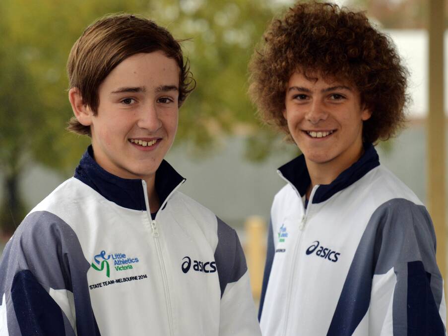 Ben Powell and Luke Padgham will represent Victoria at the national cross country championships in WA in August. Picture: BRENDAN McCARTHY