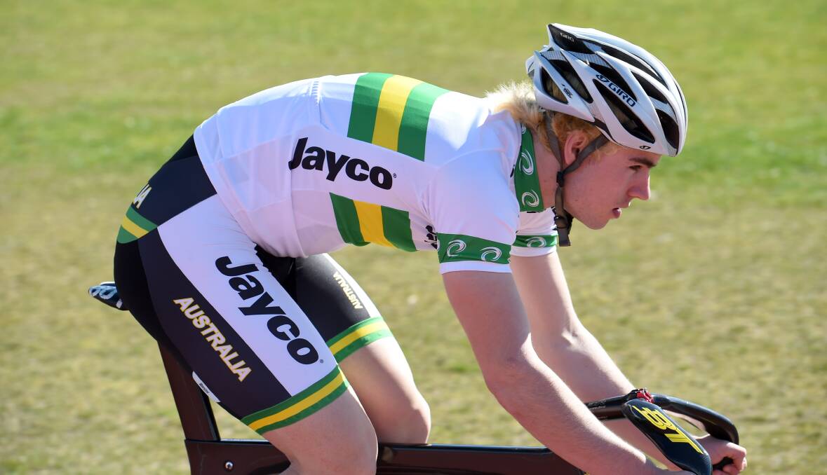 FOCUS: World junior sprint bronze medallist Braeden Dean is gearing up for the Oceania cycling titles. Picture: JODIE DONNELLAN