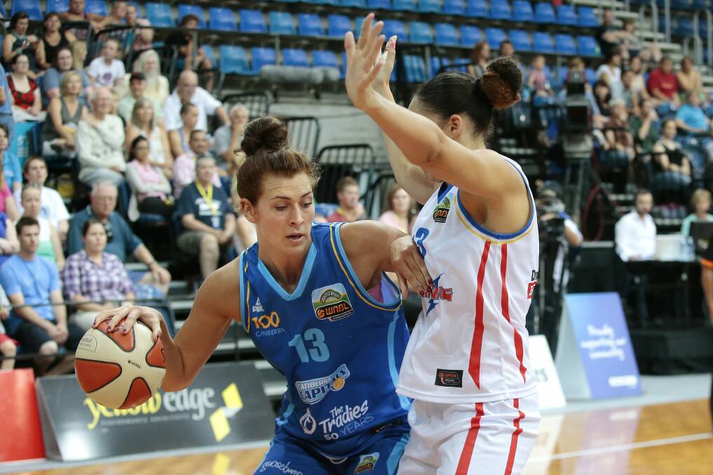 Alex Bunton in action for the Canberra Capitals during the last WNBL season. Picture: CANBERRA TIMES