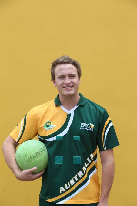 TRUE COLOURS: Kangaroo Flat netballer Jayden Cowling in his national squad uniform. Picture: PETER WEAVING