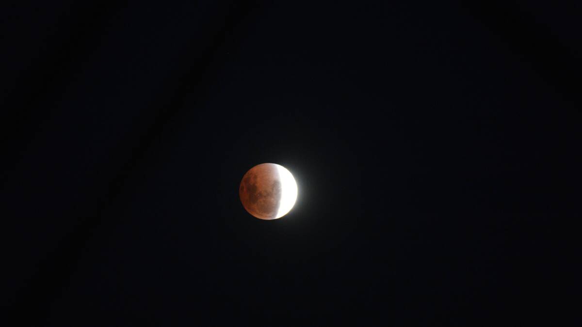 Total Lunar Eclipse
photographed from Tucker St Reserve in Golden Square
Picture: BRENDAN McCARTHY
