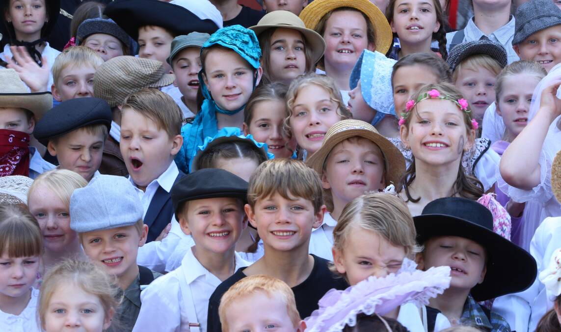 Lockwood Primary School, Lockwood. Students dressing up to mark school's 150th and opening time capsule.

Picture: PETER WEAVING