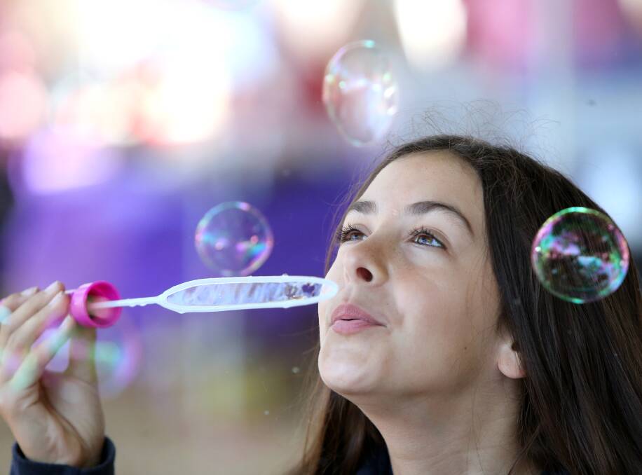 Abbey Searle, 12, at the Harcourt Applefest. Picture: GLENN DANIELS