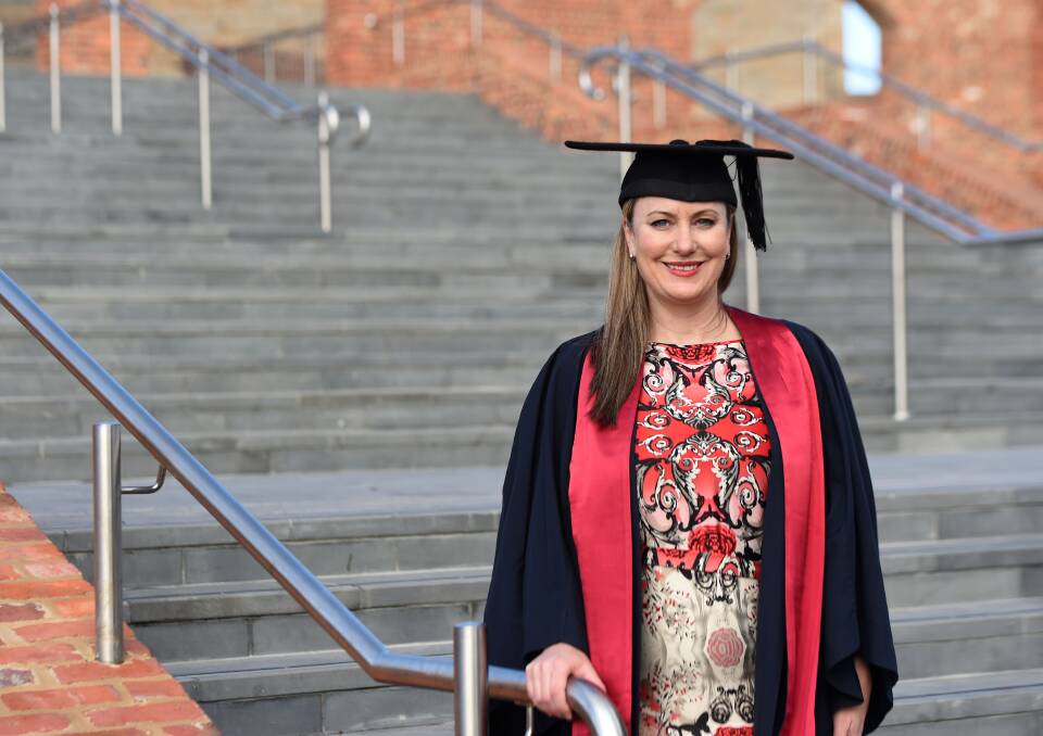 Katrina Naughton graduated with a diploma of education. Picture: JODIE WIEGARD