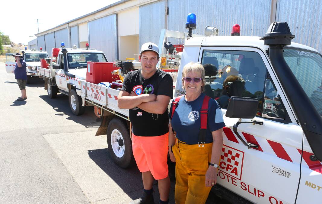 Brian Yeomans and Adriana Bowes from Heathcote CFA. Picture: PETER WEAVING
